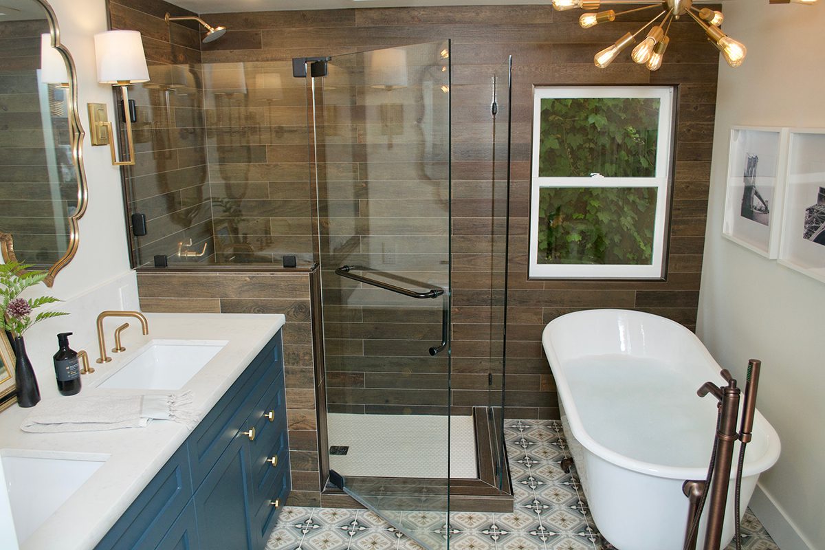 Beautiful tile adds more depth to this bathroom remodel