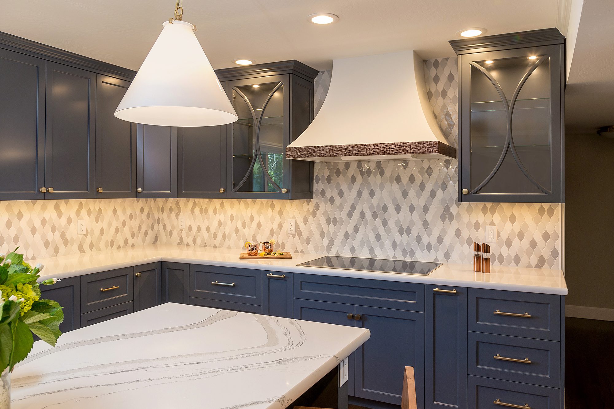 custom hood and backsplash - design build kitchen remodel san jose