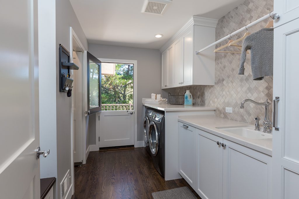 spare countertops can be used to liven up the laundry room or add style to a hall or guest bath