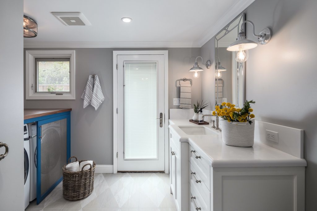a laundry room remodel can be packaged as part of a home addition. ideas include a cleaner design, more space for tasks and improved lighting